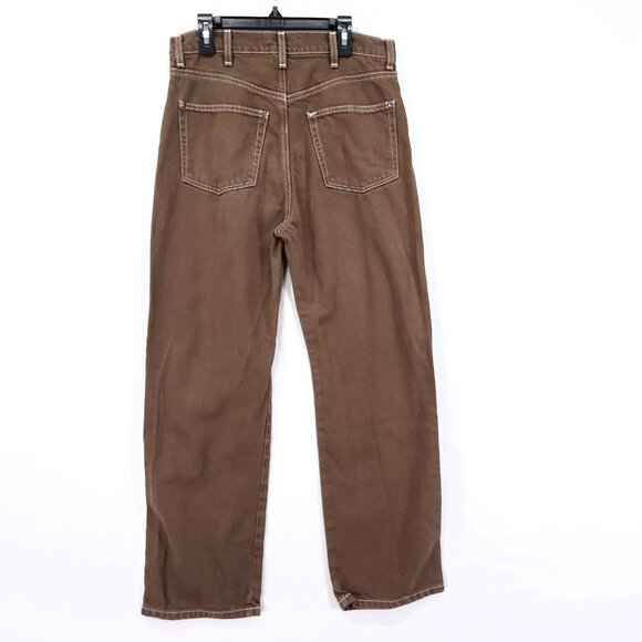 Reformation Womens Jean Size 28 Cowboy High Rise Baggy Straight-Leg Brown 28" - Picture 2 of 15